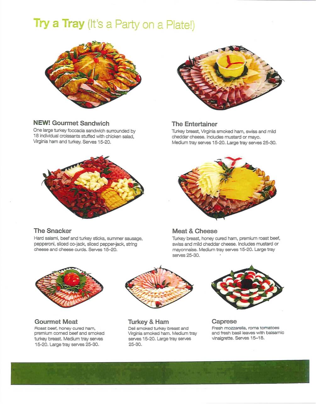 Deli Tray Pricing Flyer Page 2